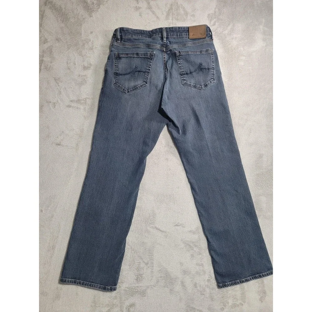34 Heritage Jeans Mens 34x30 Blue Straight Regular Fit Medium Wash Stretch Denim
